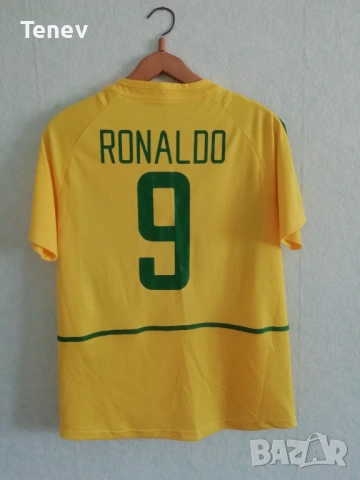 Бразилия Роналдо Назарио от Световното 2002 Nike оригинална тениска фланелка Brazil Ronaldo