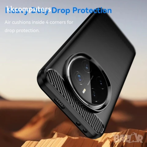 Honor Magic7 Pro 5G Удароустойчив Carbon Fiber Калъф и Протектор, снимка 5 - Калъфи, кейсове - 51366750