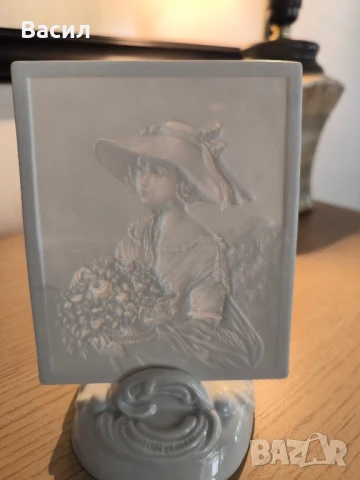 свещник с керамична литогравия, снимка 3 - Декорация за дома - 50679851