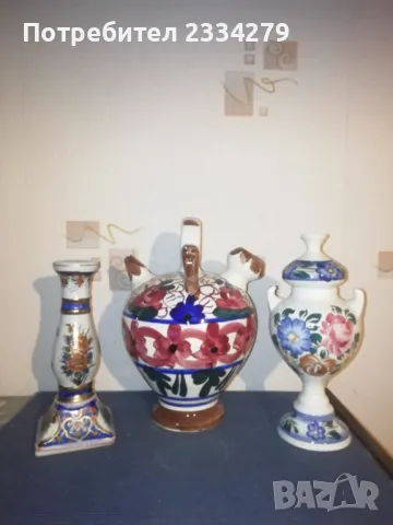 Керамични, порцеланови вази, свещник ръчна изработка. , снимка 14 - Декорация за дома - 49265112