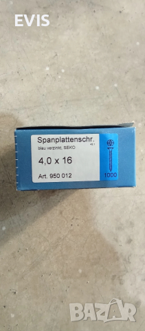 Винтове за ПДЧ (Spanplattenschrauben) 4.0 x 16 мм – 1000 бр.