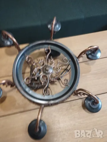 Стар полилей от ковано желязо., снимка 5 - Антикварни и старинни предмети - 49027273