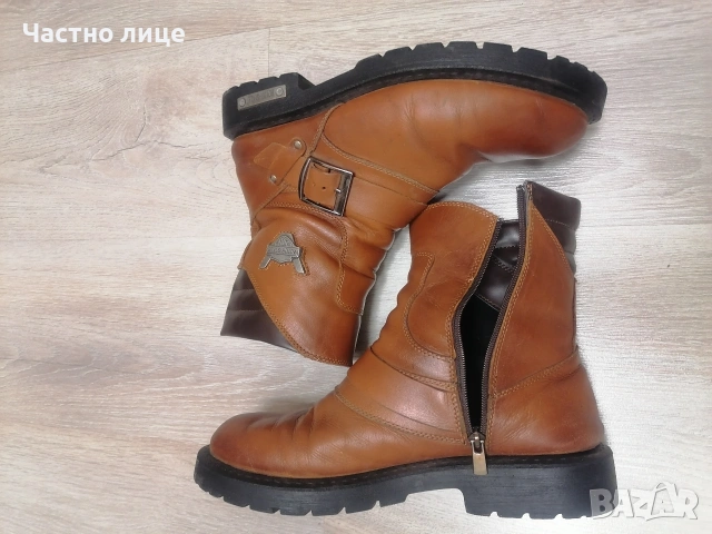 43 н. Естествена кожа мъжка ботуши, стелка 28 см