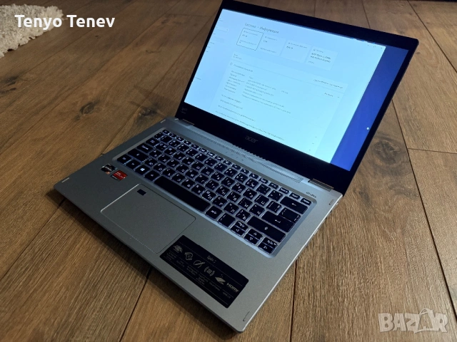 Acer Spin3 /AMD Ryzen™ 3 3250U/AMD Radeon Vega 3/Touch 2 in One/tablet, снимка 7 - Лаптопи за дома - 53092360