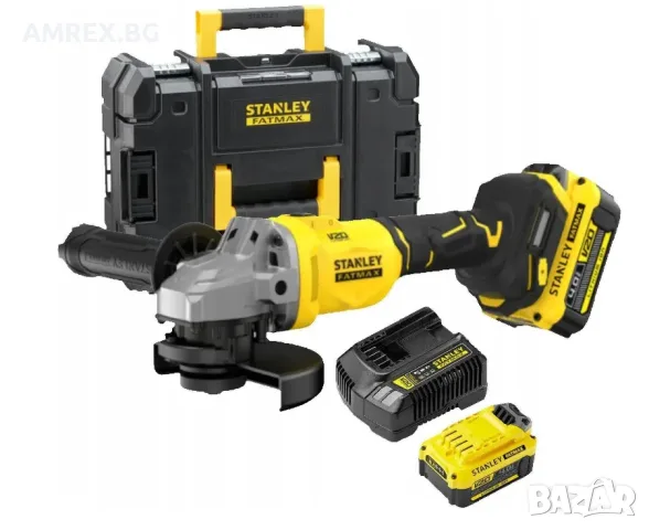 Акумулаторен ъглошлайф Stanley FATMAX V20 – 18 V, 125 мм, Brushless, 1×4.0 Ah PRO-STACK