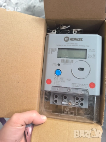 Еднофазен електромер тип М600 на Макел / 2 тарифен / 100А / 150/300 VAC, снимка 3 - Ключове, контакти, щепсели - 53697097