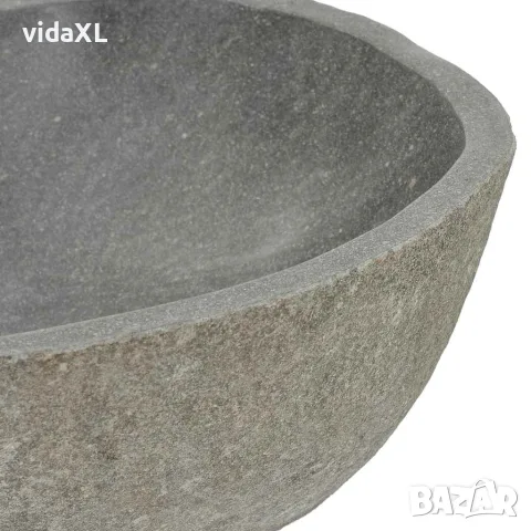 vidaXL Мивка от речен камък, овална, (37-46)x(29-36) см, снимка 8 - Мивки - 56146432