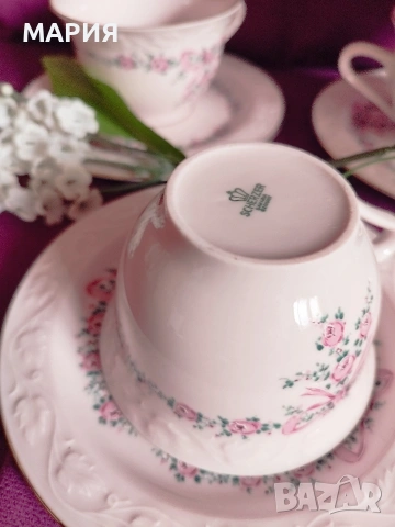 Немски комплект чаши за кафе/чай Scherzer Bavaria, снимка 5 - Сервизи - 53694661