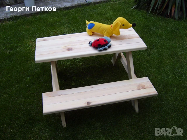 Масичка за деца с пейки-85х80х50см., снимка 3 - Други - 50583547