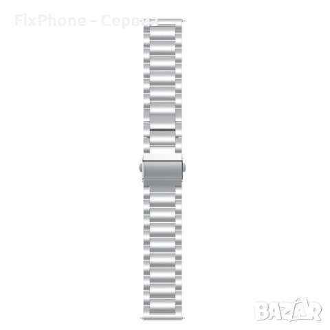 Метална каишка bSmart универсална за часовник Samsung, Huawei и др., 22mm, Сива , снимка 2 - Смарт гривни - 52630799