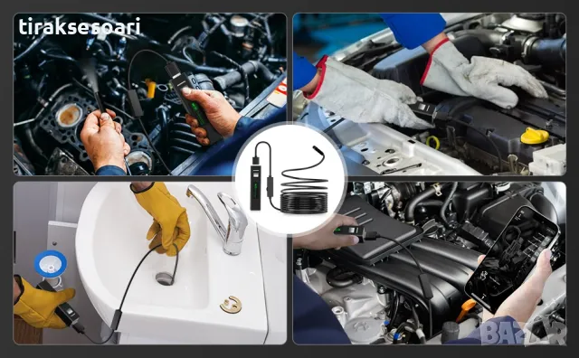 Безжичен WiFi Ендоскоп Камера за Телефон – 720p, 5м Кабел, Съвместим с iOS и Android, снимка 10 - Аксесоари и консумативи - 50210755