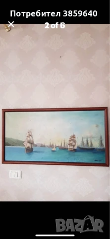 Картина с кораби по река Дунав, снимка 2 - Картини - 50688891