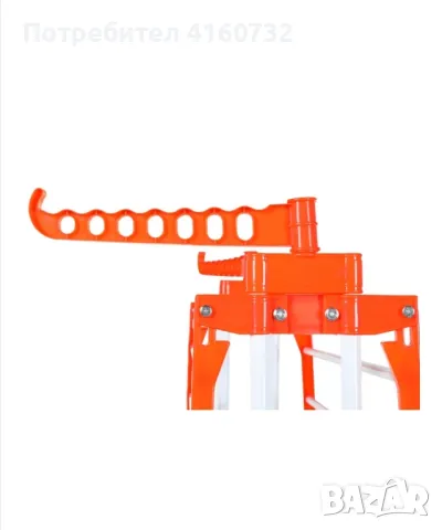 Вертикален сушилник за дрехи, пране на 3 нива с колелца и място за закачалки, снимка 4 - Сушилници - 47769929