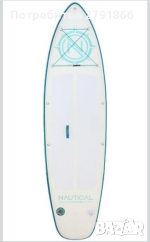 Надуваема дъска за гребане, падълборд iROCKER Nautical GO Cruiser 10'6" бяло/син , снимка 2 - Водни спортове - 52407884