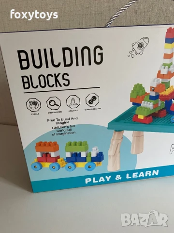 Масичка с конструктор - 100 елемента, снимка 3 - Конструктори - 51180275