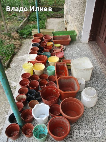 Саксии,сандъчета  и кашпи за цветя керамични и пластмасови употребявани, снимка 4 - Саксии и кашпи - 33150638