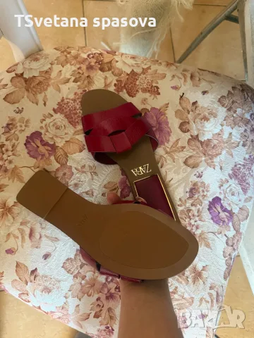 нови кожени джапанки Zara 36, снимка 3 - Джапанки - 55806611