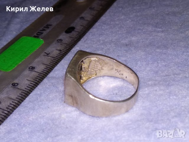 СКЪПОЦЕНЕН МАРКОВ КЛАСИЧЕСКИ СРЕБЪРЕН ПРЪСТЕН СРЕБРО 925 с ЮВЕЛИРНО ШЛИФОВАН ЧЕРЕН ОНИКС 29713, снимка 13 - Пръстени - 41636302