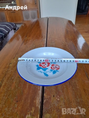 Стара емайлирана паница #16, снимка 2 - Други ценни предмети - 53384610