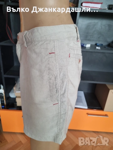Мъжки къс ленен панталон Zara, снимка 10 - Къси панталони - 53094416