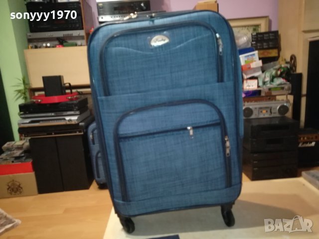 КУФАР 65Х42Х22СМ-СИН ДЕНИМ 1808231730, снимка 5 - Куфари - 41896424