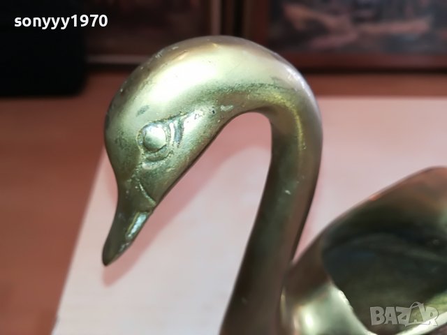 ЛЕБЕД-МЕД/МЕСИНГ МАСИВЕН ОТ ШВЕЦИЯ 1311221516, снимка 10 - Антикварни и старинни предмети - 38657078