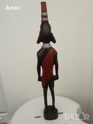 африканска дървена фигура,статуетка, снимка 2 - Статуетки - 38851654