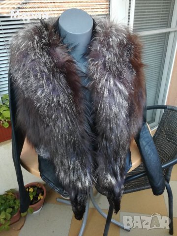 Луксозен елек от естествена кожа и Каскадна Лисица 