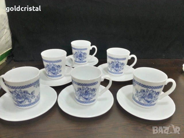 френски аркопал чаши за чай кафе , снимка 2 - Антикварни и старинни предмети - 48371053