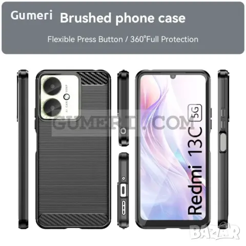 Гръб "Карбон Шарк" за Xiaomi Redmi 13C 4G, снимка 5 - Калъфи, кейсове - 47604752