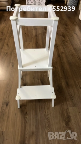 Кула Монтесори дървена, бяла