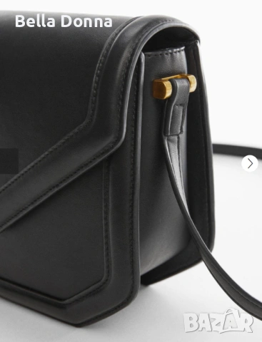 Дамска чанта през рамо Mango Envy, черен цвят, снимка 4 - Чанти - 53603901