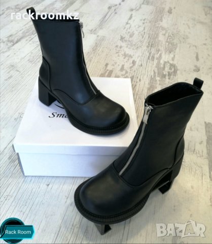 Промоция -30% Модни дамски боти в черен цвят 