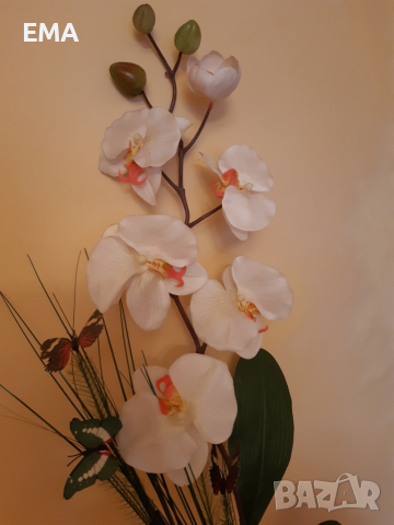 Цветя изк. 3бр Букети композиции - Лалета/Пролет/Орхидеи, снимка 7 - Изкуствени цветя - 36197096