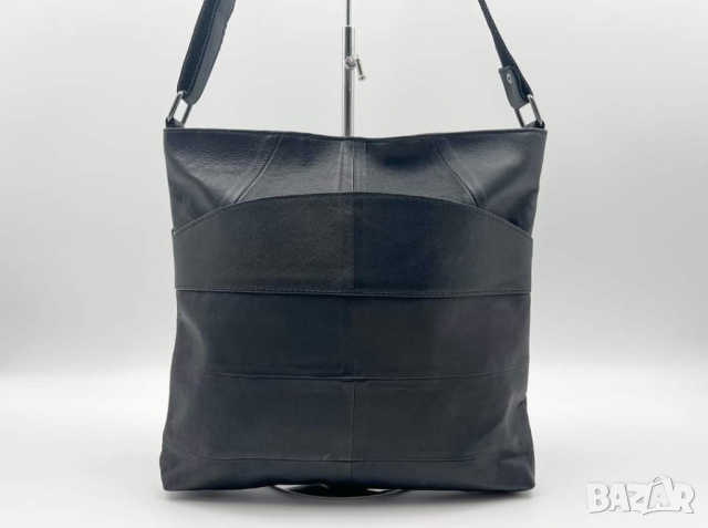 Модерна дамска чанта от естествена к. в класически прав дизайн 36/35см, снимка 1 - Чанти - 44743254