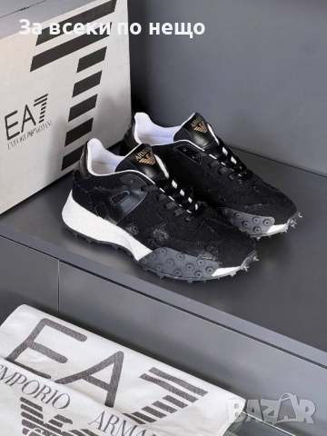 Emporio Armani Дамски Черни Маратонки👟Дамски Спортни Обувки В Черен Цвят Емпорио Армани Код E901