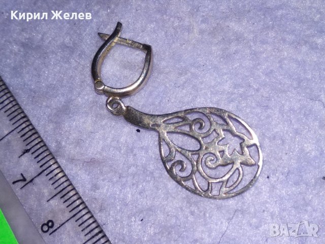 ИЗИСКАНА ЕФИРНА ФЛОРАЛНА АЖУРНА СРЕБЪРНА НЕЖНА ОБЕЦА СРЕБРО 925 с БЯЛА ПОЗЛАТА 34616, снимка 6 - Обеци - 39666008