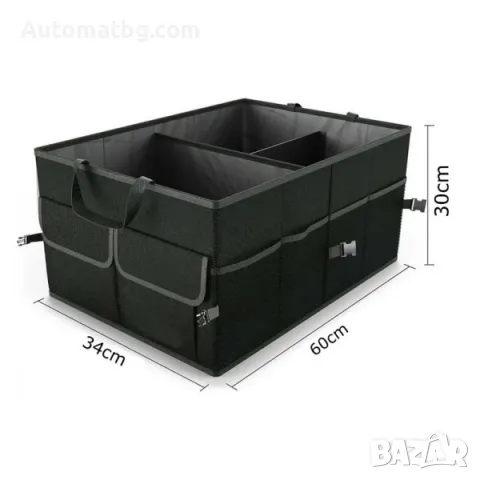 Комплект органайзер с хландилна чанта Automat, За багажик на МПС, Сгъваем, Черен, 60x35x35см, снимка 4 - Аксесоари и консумативи - 48691945