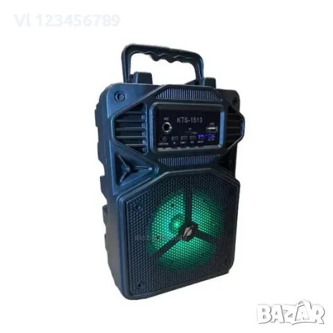 Aкумулаторна тонколона KTS-1513, 4”, 5W, Bluetooth, Микрофон, снимка 2 - Bluetooth тонколони - 50748970