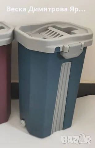 Комплект за почистване с плосък моп и кофа със система за изстискване, снимка 5 - Мопове, кофи, четки и метли - 49364146