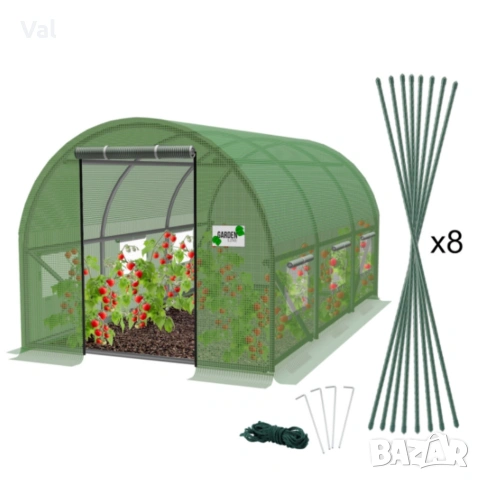 Градинска оранжерия - идеални условия за вашите култури - 4 х 2,5 х 2м, снимка 3 - Оранжерии - 53628383