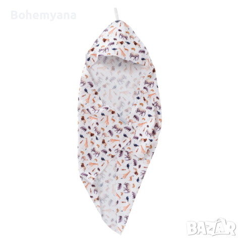 Cottonbaby хавлия от муселин 75х75 см – животни, снимка 1