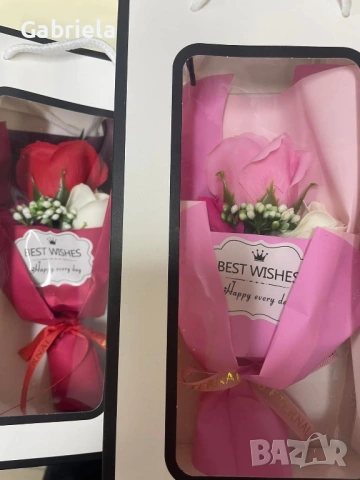 Подарък за 14 февруари, снимка 5 - Изкуствени цветя - 53353559