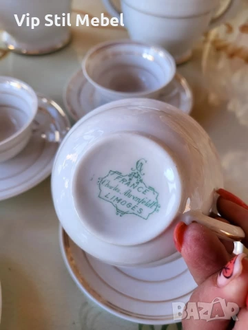 Френски сервиз за кафе LIMOGES , снимка 12 - Сервизи - 53217169