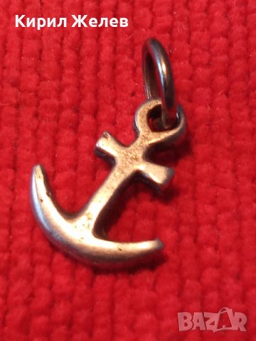 СТАРА СРЕБЪРНА или ПОСРЕБРЕНА КОТВИЧКА ФИГУРАЛЕН МЕДАЛЬОН МОРСКА ТЕМАТИКА СТОМАНЕНА ХАЛКИЧКА 25793, снимка 2 - Антикварни и старинни предмети - 39270245