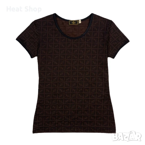 Дамска тениска Fendi Roma Brown Monogram T-Shirt