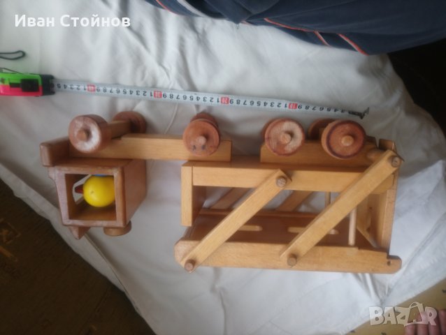 Дървена играчка камион Fagus автовоз, снимка 6 - Образователни игри - 35715645