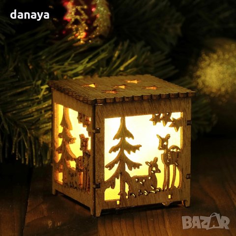 2490 Светеща коледна играчка с LED светлина, 7см, снимка 2 - Декорация за дома - 34554857