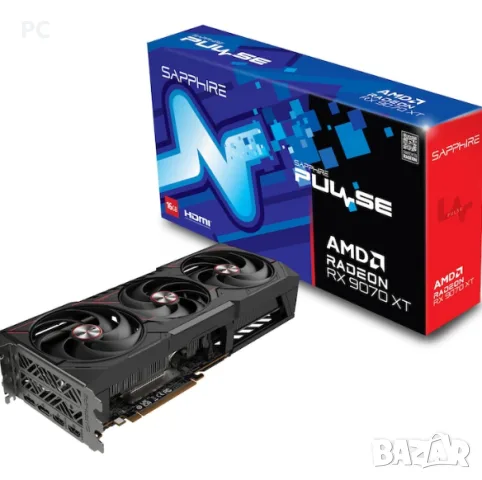 Видео карта Sapphire Pulse RX 9070 XT 16GB Нова 36м. Гаранция