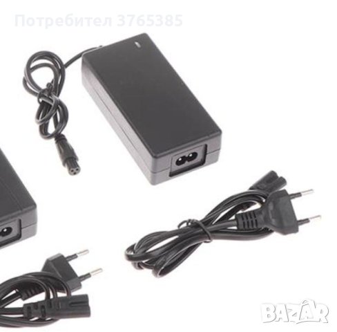 3PIN 8мм Зарядно 36V42V2A Винтоверт Ъглошлайф Флекс Прахосмукачка Резачка Трион Зеге Дрон Лодка Кола